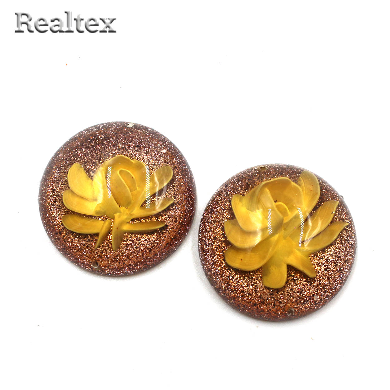 Стразы пластиковые пришивные AB-7 большие цв.бежевый 