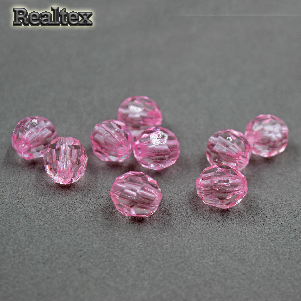 Бусины акриловые 3242 12мм (100гр) цв.02 розовый