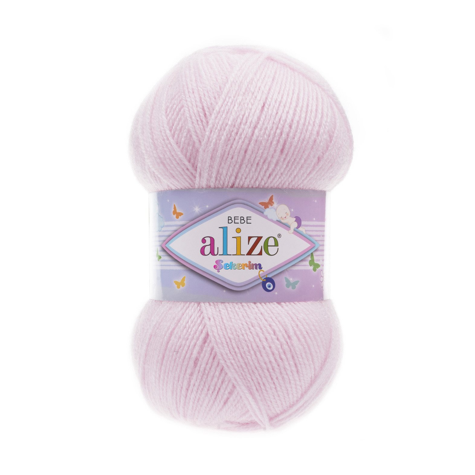 Пряжа Alize "Sekerim Bebe" (100гр) цв.185 св.розовый