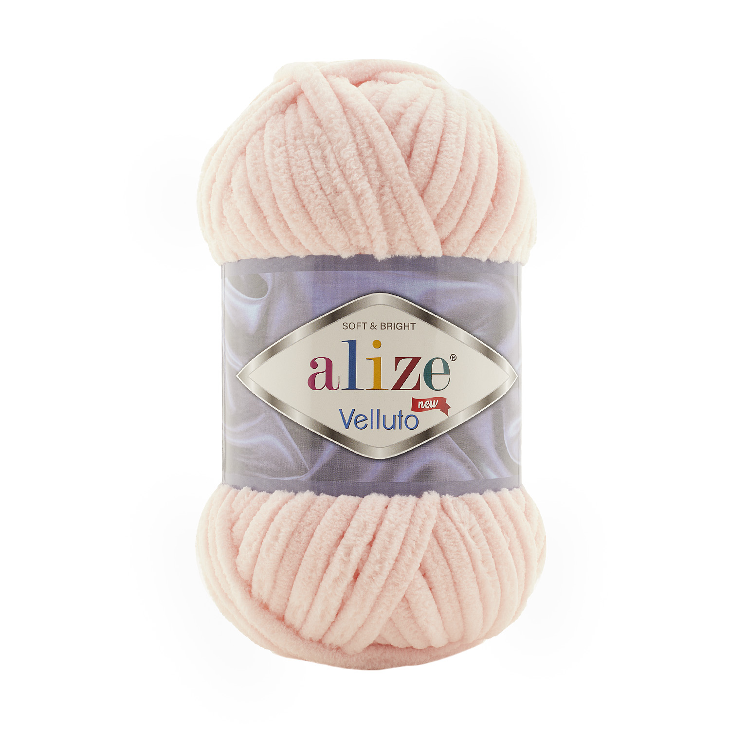 Пряжа Alize "Velluto" (100гр) цв.340 пудра