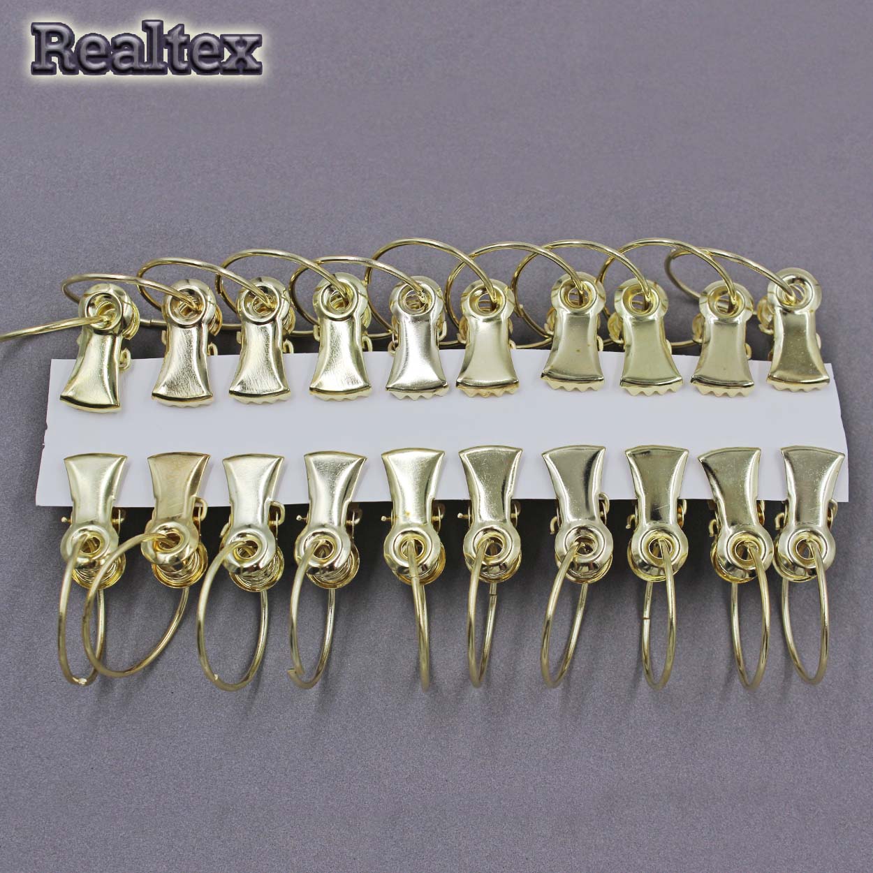 Зажим для штор CL-008 BLITZ металл с кольцом (20шт) цв.золото