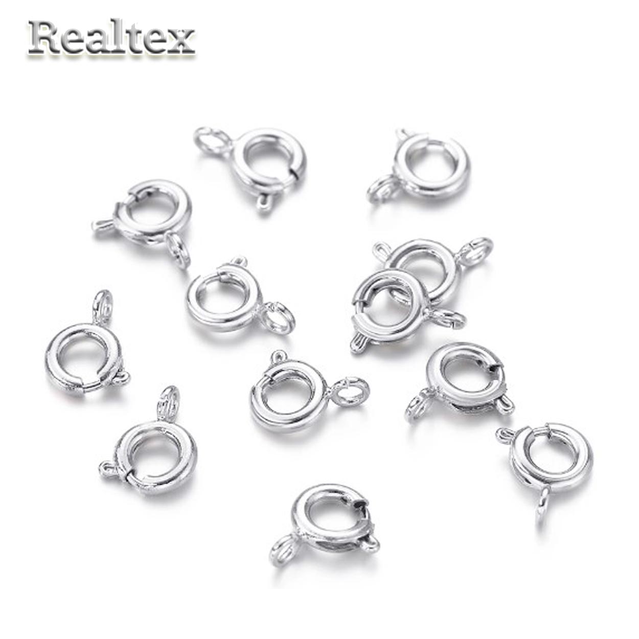 Застежка для бижутерии  "Реалтекс" R-2 кольцо 7мм (50шт) цв.серебро