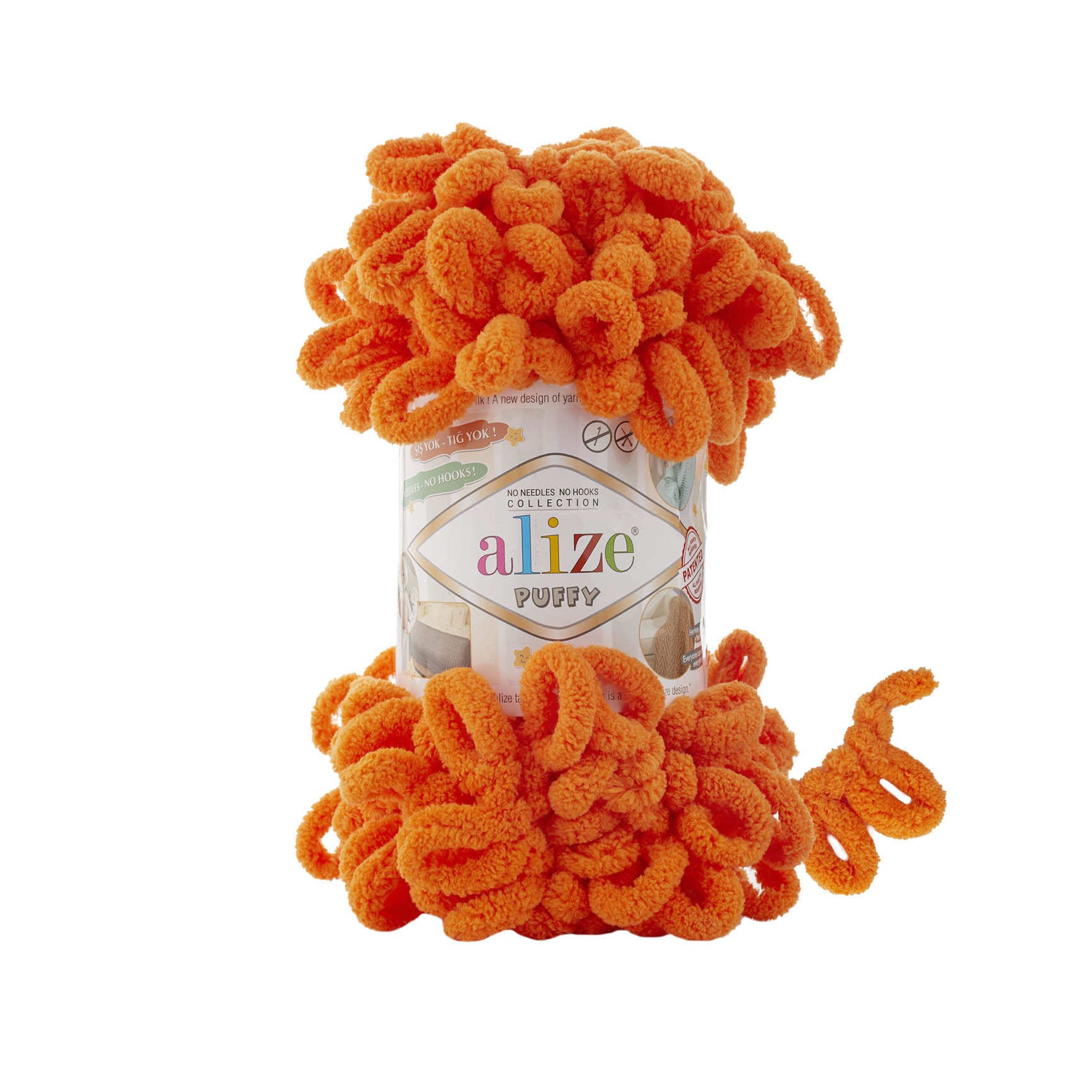 Пряжа Alize "Puffy" (100гр) цв.766 морковный