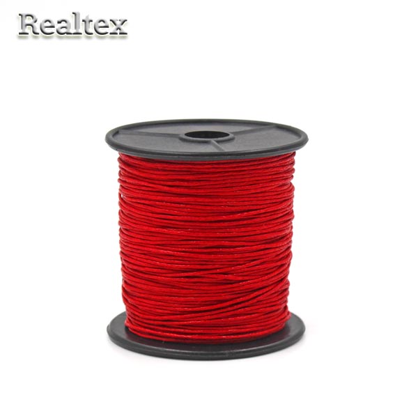  Шнур вощеный Реалтекс 1мм цв.162 красный