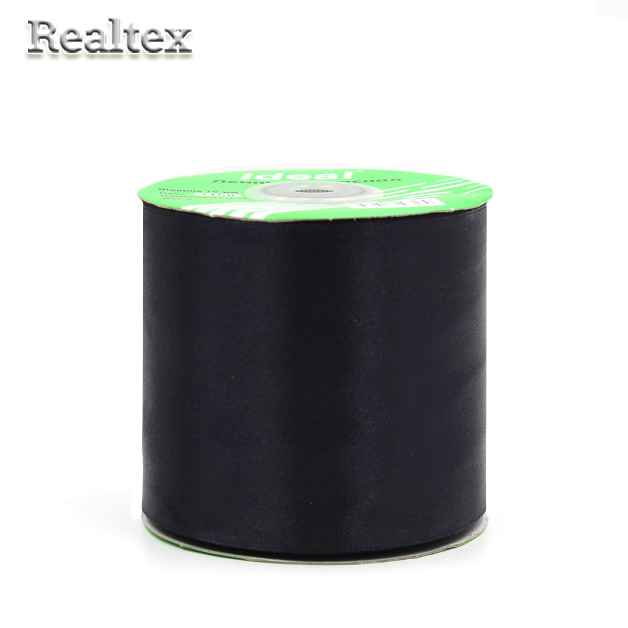 Лента атласная 75мм Реалтекс (27,4м) цв.ID 3168 тёмно-синий