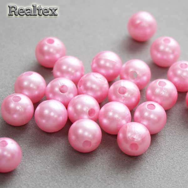 Бусины пластик 10мм R (20гр) цв.А54 розовый