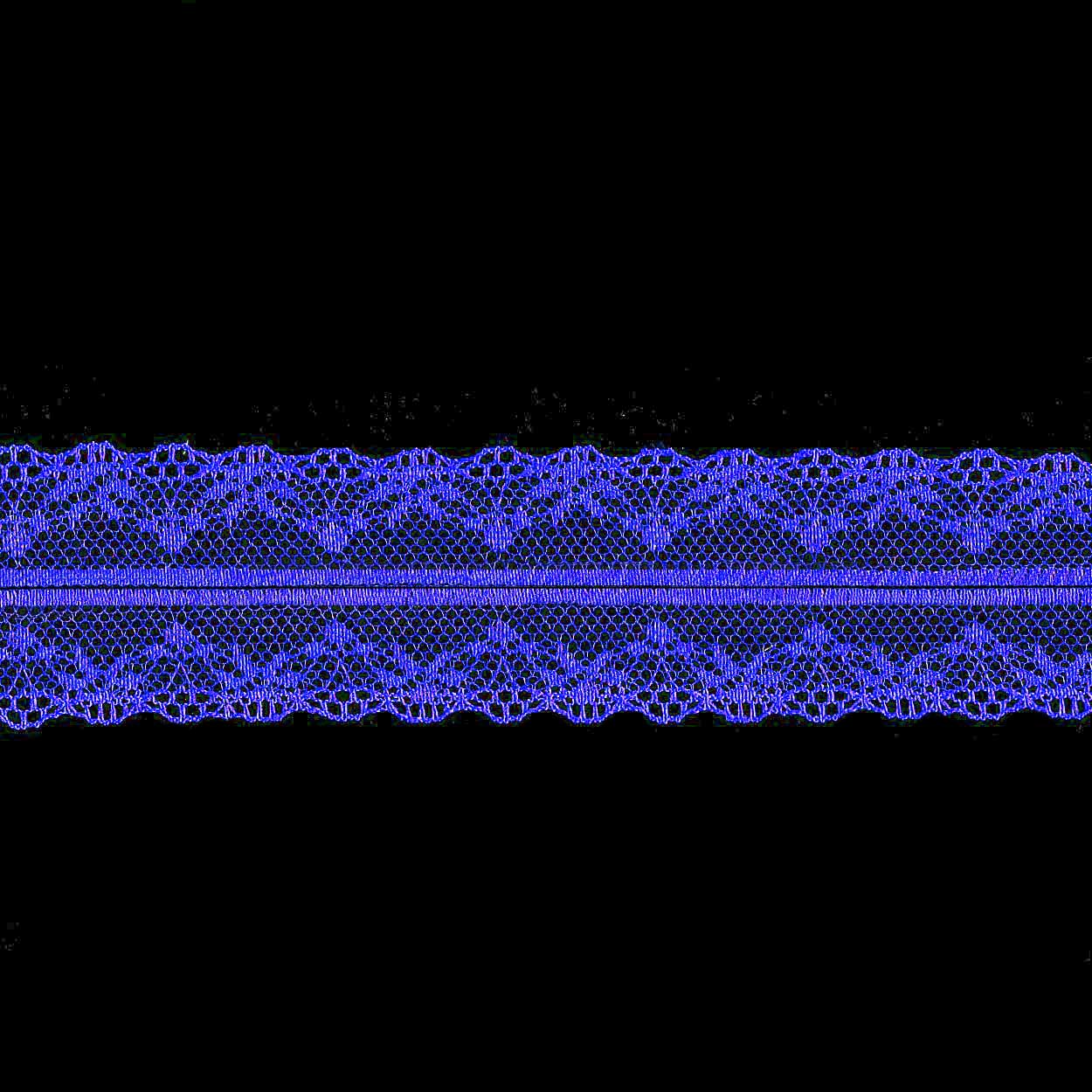 Кружево капроновое  40мм TBY 150-1 (27,4м) цв.231 тёмно-синий