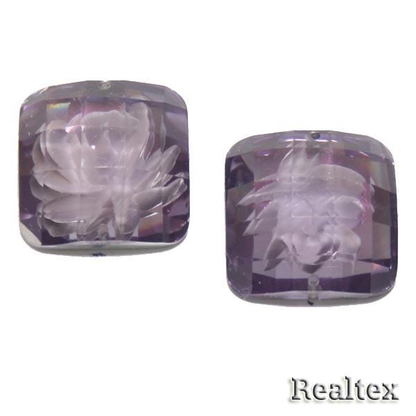 Стразы пластиковые пришивные AB-3 малые цв.сиреневый 