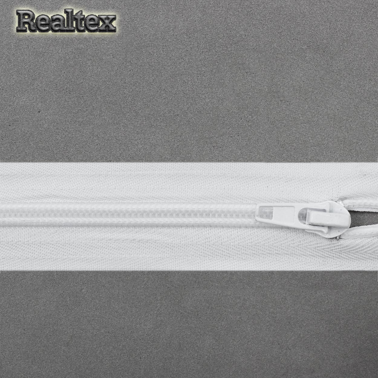 Молния витая  Реалтекс Т.7  40см 1замок разъемная цв.белый