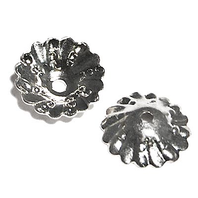 Розетка для бус 17-0009 9*2мм цв.серебро