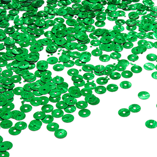 Пайетки россыпью TBY-FLK022 круглые (50гр) цв.04 зелёный