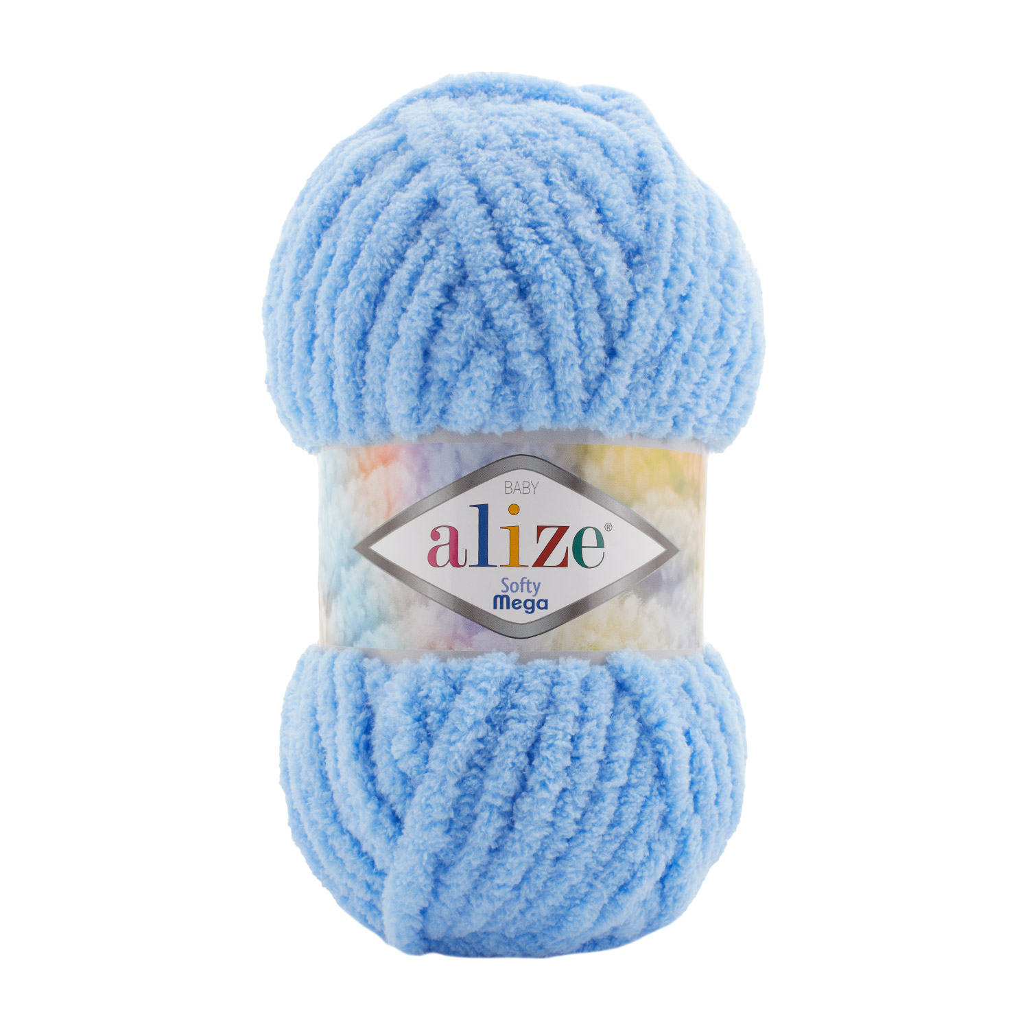 Пряжа Alize "Softy Mega" (100гр) цв.040 голубой 