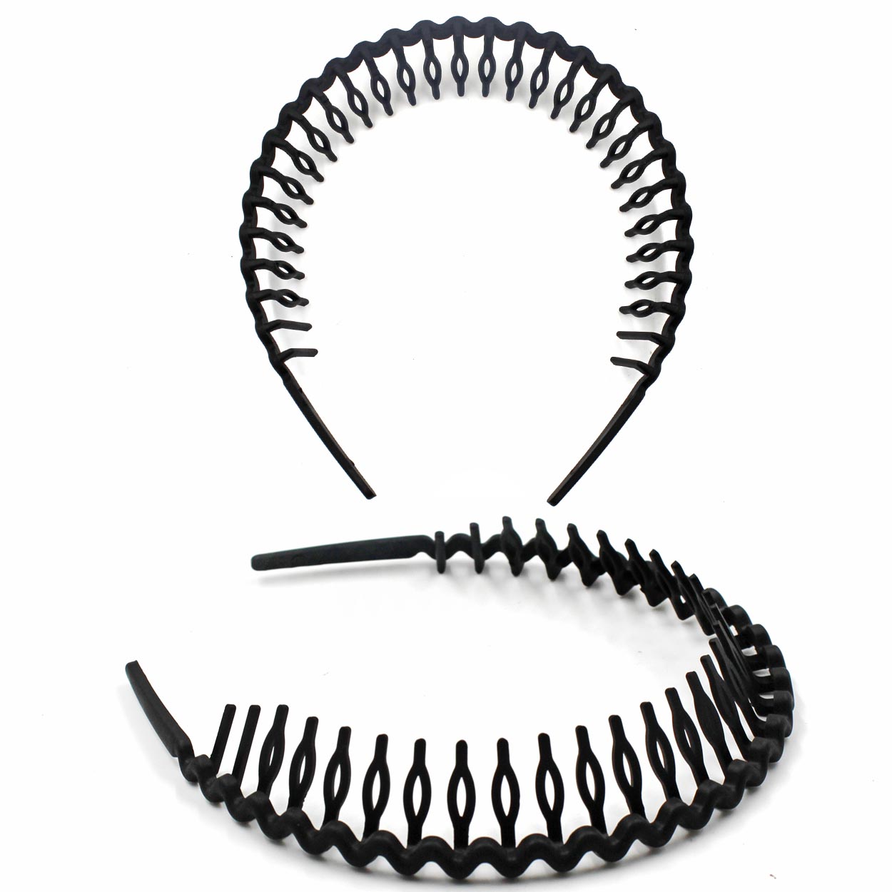 Основа для ободка "R" пластик 25мм с зубчиками назад (2шт) цв.матовый черный 