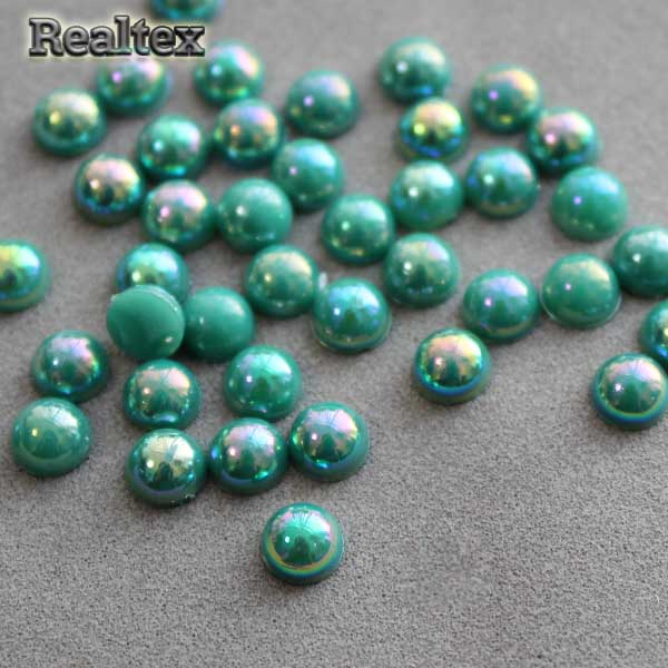 Полу-бусы Realtex 10мм (250гр) цв.АВ зеленый 
