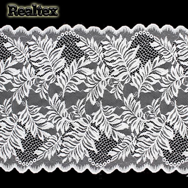 Кружево стрейч 250мм TBY 8017 цв.1 белый