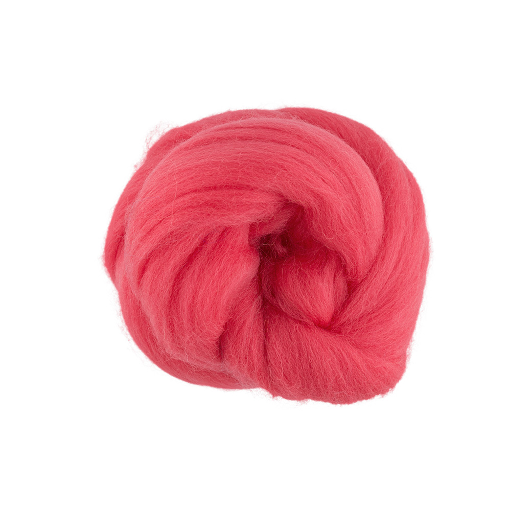 Шерсть для валяния TFS-050 полутонкая (50гр) цв.1398 коралл