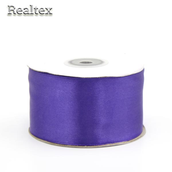 Лента атласная 50мм Realtex (32,9м) цв.187 фиолетовый