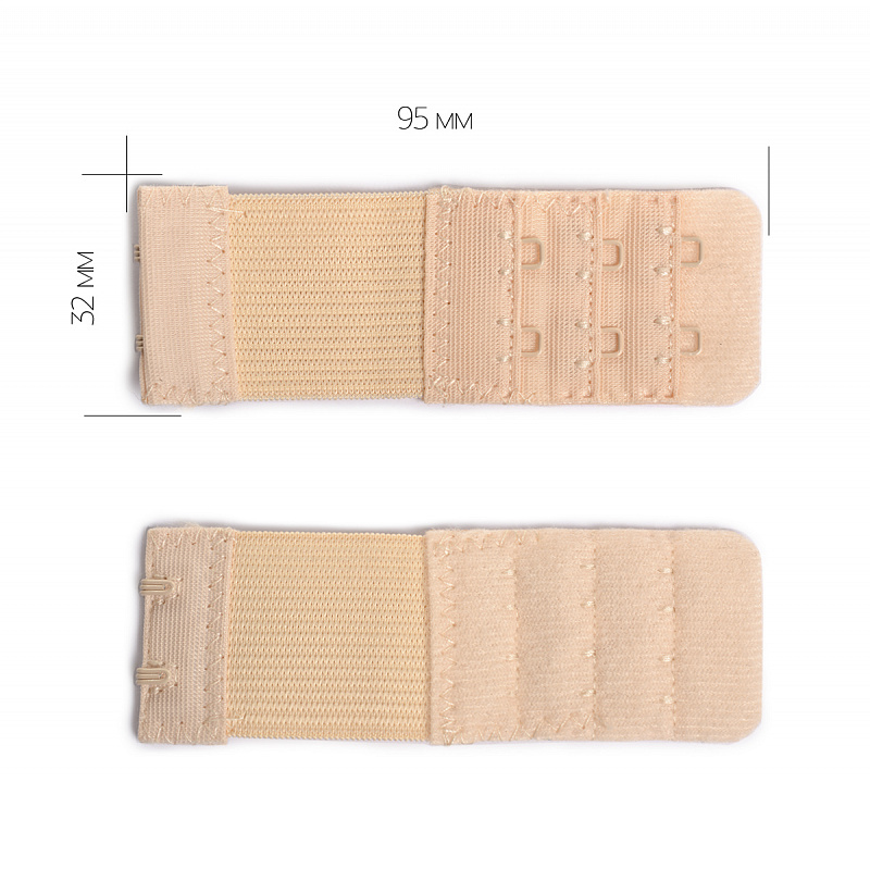 Удлинитель для бюстгалтера R 32мм 2 крючка (2шт) цв.бежевый