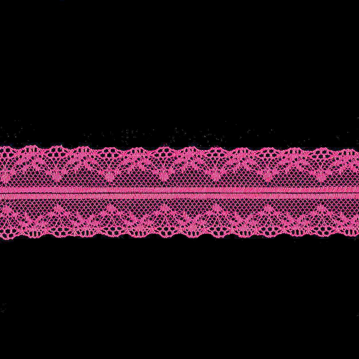 Кружево капроновое  40мм TBY 150-1 (27,4м) цв.218А ярко-розовый