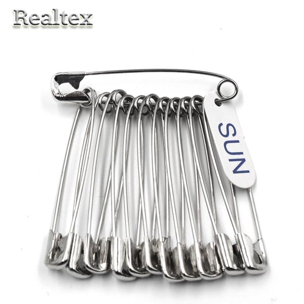 Булавки английские "Realtex" SUN №4 55мм цв.никель 