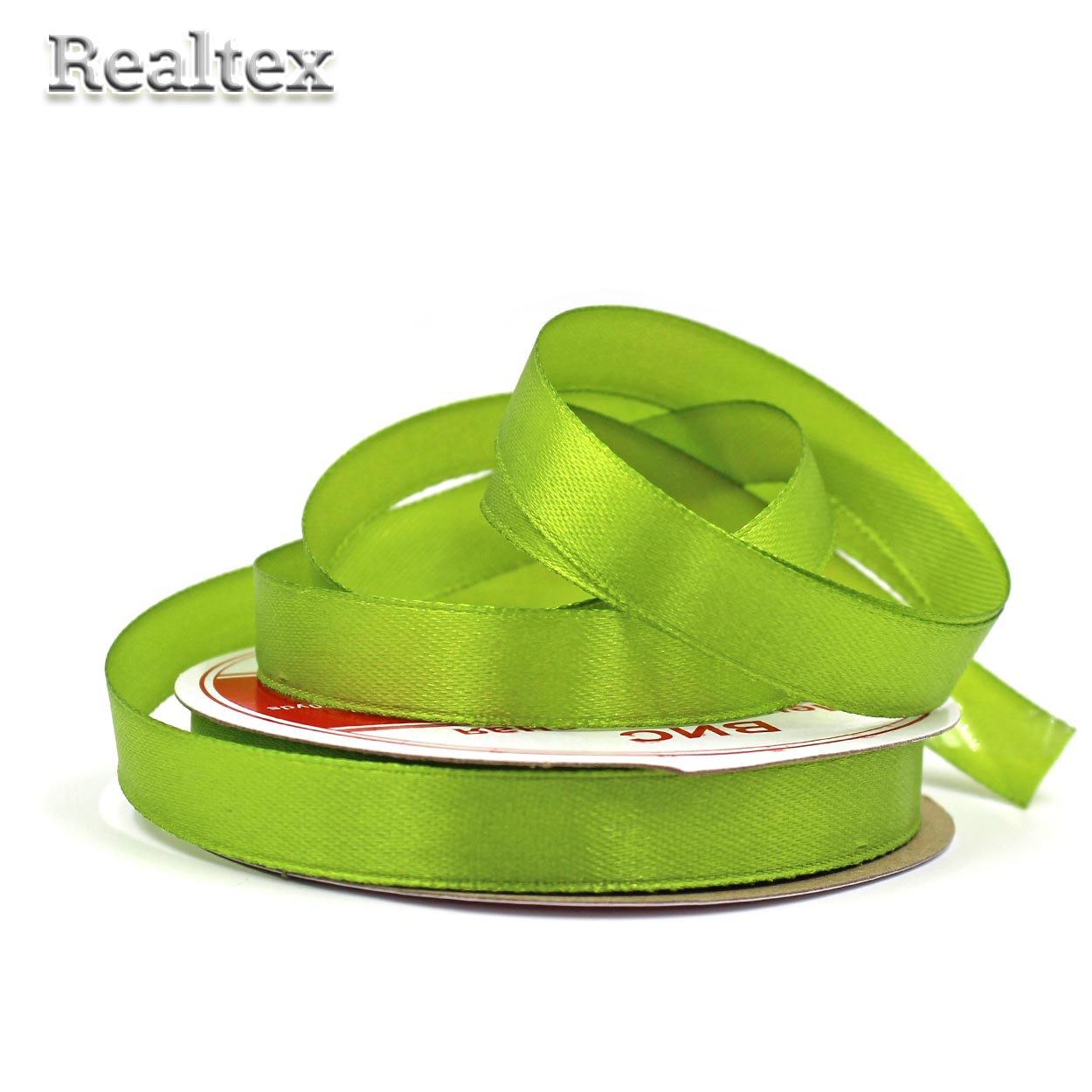 Лента атласная 12мм Realtex (27,4м) цв.146 салатовый