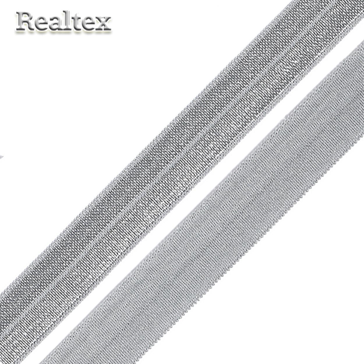 Косая бейка стрейч блестящая 15мм (50м) цв.S329 серебристо-серый