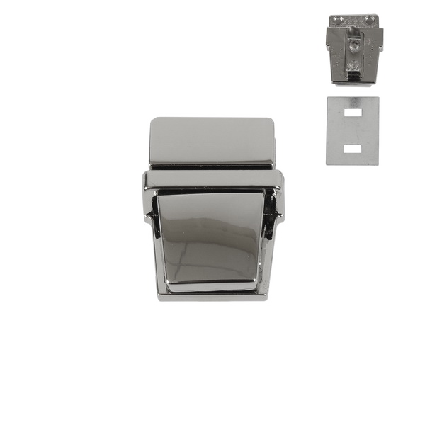 Замок портфельный YC 714 (2шт) цв.никель полированый