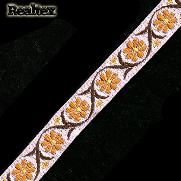 Тесьма жакардовая 18мм 1851 рис.9314 (10м) цв.розовый