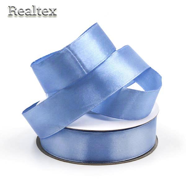 Лента атласная 25мм Realtex (32,9м) цв.188 тёмно-голубой