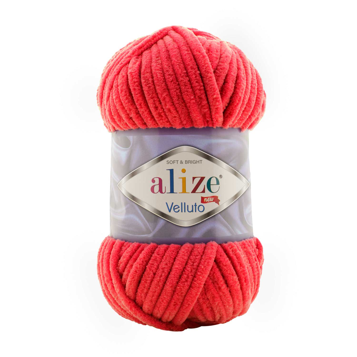 Пряжа Alize "Velluto" (100гр) цв.056 красный