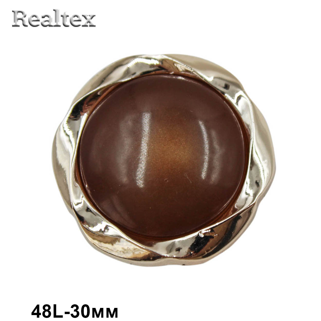 Пуговицы VB 12 48L (10шт) цв.коричневый/золото