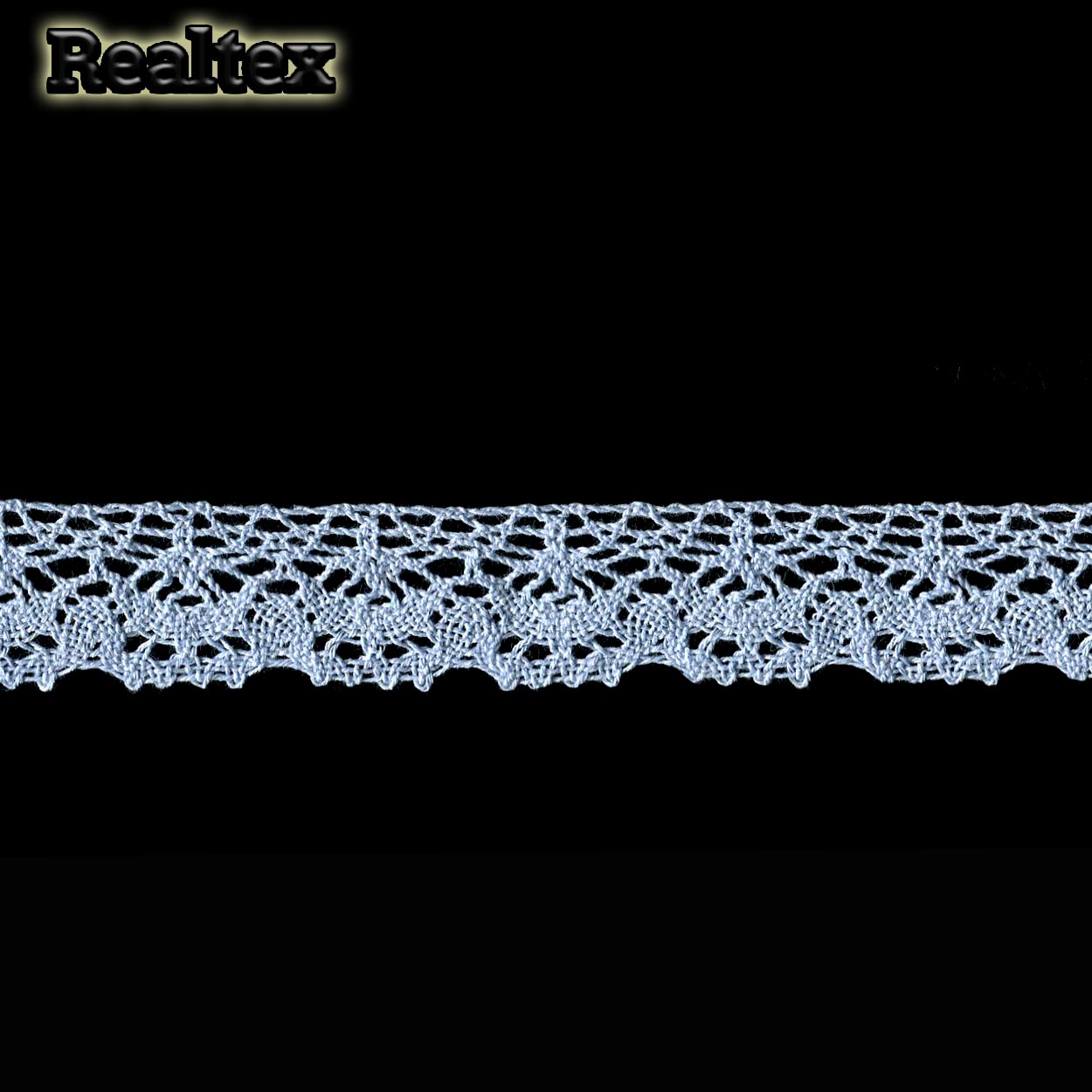 Кружево вязаное  25мм 25.01.044 цв.20 св.голубой