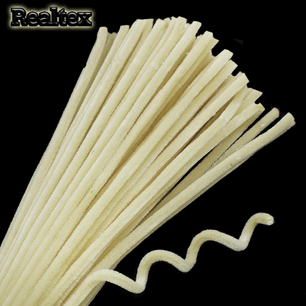 Проволока "Синель" Realtex для творчества N d-6мм 30см (100шт) цв.А-062 молочный