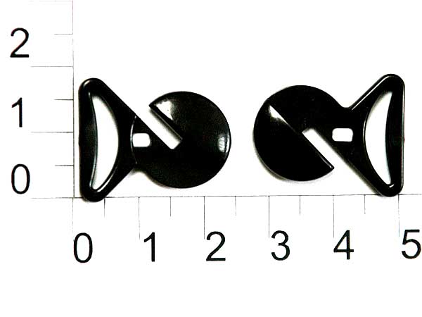 Застежка пластиковая XZD-15B 12мм цв.черный 