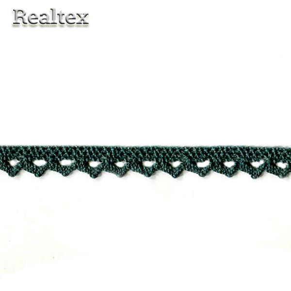 Кружево вязаное  10мм 10.01.075 цв.33 бутылочный