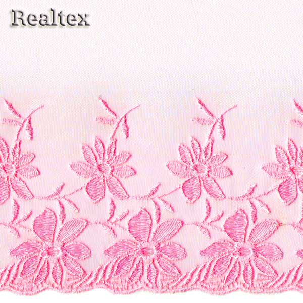 Кружево на сетке 195мм 44-4024 цв.002 розовый