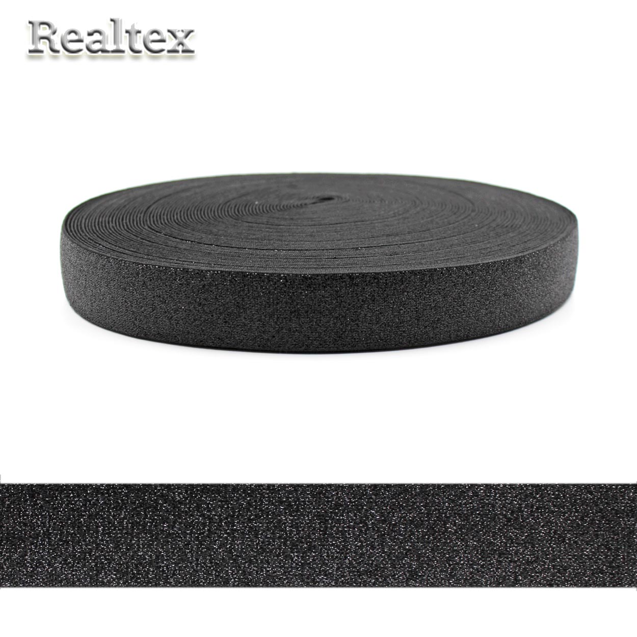 Резинка Реалтекс декоративная 20мм R-235 с люрексом (22,8м) цв.черный