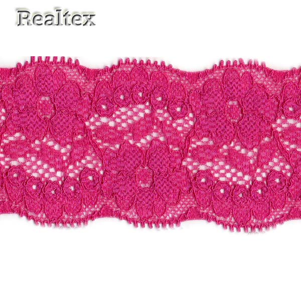 Кружево стрейч  50мм 106174 цв.яр.розовый