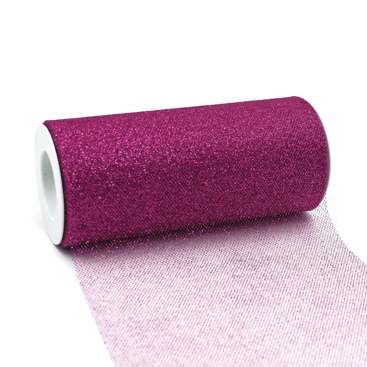Фатин с глиттером средней жесткости RS ш.150мм цв.19 малиновый