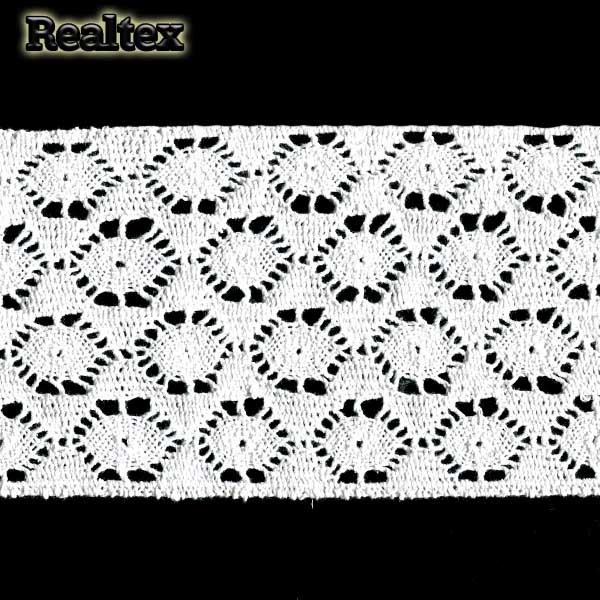 Кружево вязаное 125мм 125.01.104 цв.01 белый