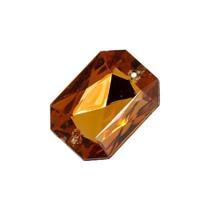 Стразы пластиковые пришивные прямоугольник 6*8мм цв.коричневый