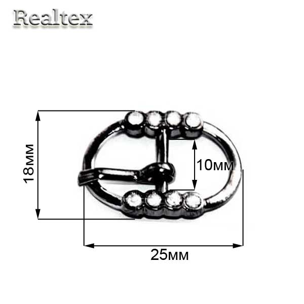 Пряжка металлическая CKB 3380 цв.черный никель
