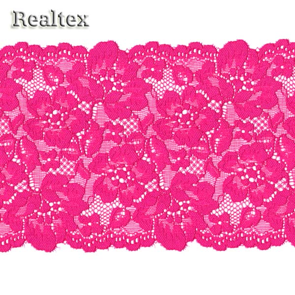 Кружево стрейч 140мм 6782 цв.яр.розовый