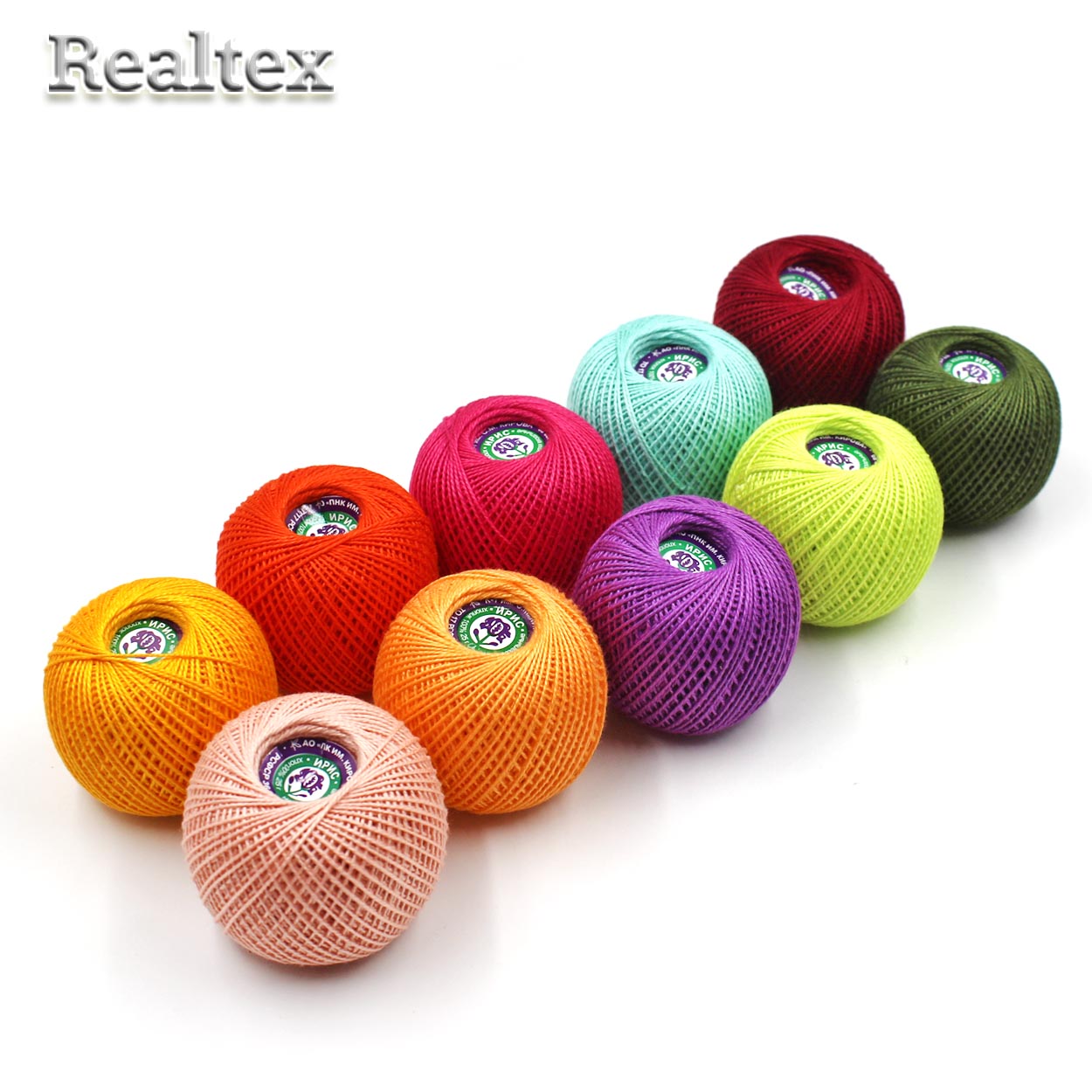 Пряжа д/вязания Ирис №2 25гр (10шт) цв.ассорти  