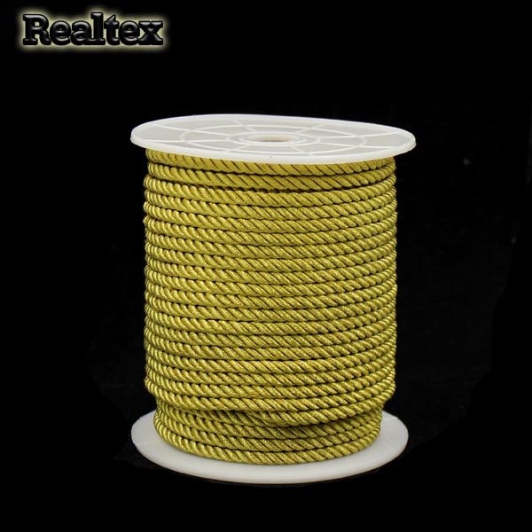 Шнур люрекс Realtex 4мм цв.золото 