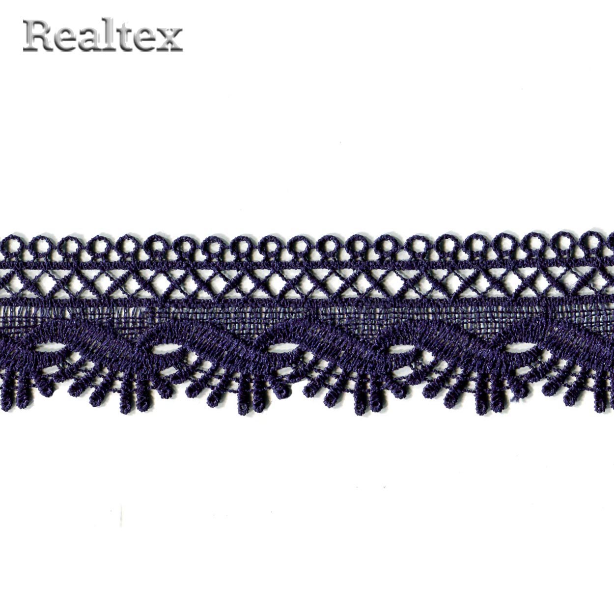 Кружево гипюр  40мм TBY 16GB2005 цв.F330 тёмно-синий