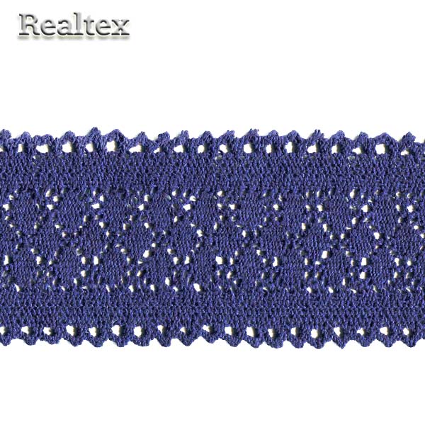 Кружево вязаное  85мм 85.01.121 (25м) цв.24 темно-синий