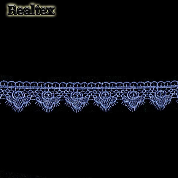 Кружево  гипюр  Realtex  30мм LF-6668 цв.31 джинсовый