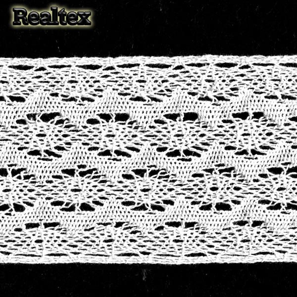 Кружево вязаное  85мм 85.01.132 (25м) цв.01 белый