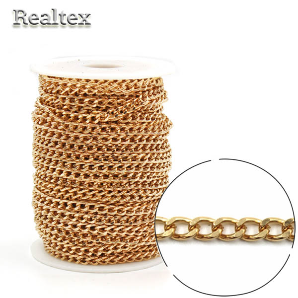 Цепочка декоративная RS B 4,6*6,5*1,2мм (25м) цв.золото 